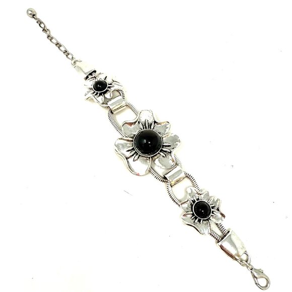 😍Hot Trend Alert! BOHO GLAM BlkFloral  Bracelet - Picture 1 of 1